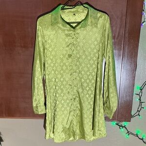 Louis Vutton Monogram LS shirt Olive Green Large